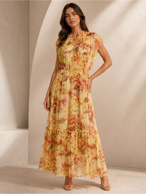 NEW - Zimmermann Floral Print Long Dress, Size S